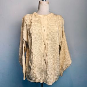 Vintage Sweaters - Vintage Open Cable Knit Oversized Sweater Vintage Sweaters - Vintage Open Cable Knit Oversized Sweater